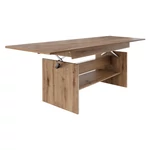 Kép 5/8 - Kihúzható étkező-/dohányzóasztal, artisan tölgy, 120/160x70 cm, LAVKO NEW