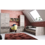 Kép 7/8 - PC asztal 1D2S, nairobi gesztenye/onix, JESI NEW