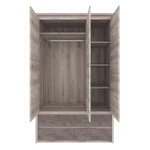 Kép 5/8 - Szekrény tükörrel 3D4S, nairobi gesztenye/onix, JESI NEW