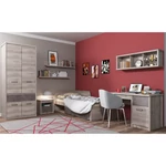 Kép 8/9 - Szekrény 4D1S, nairobi gesztenye/onix, JESI NEW