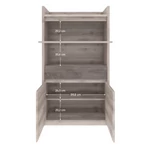 Kép 4/9 - Alacsony vitrin 2D1W1S, nairobi gesztenye/onix, JESI NEW