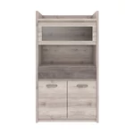 Kép 6/9 - Alacsony vitrin 2D1W1S, nairobi gesztenye/onix, JESI NEW