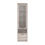 Kép 5/8 - Vitrin 1D1W1S, nairobi gesztenye/onix, JESI NEW