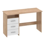 Kép 14/19 - Számítógépasztal, sonoma tölgyfa/fehér, LARISTOTE NEW