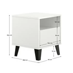 Kép 7/7 - Éjjeliszekrény, fehér, BOGAN NEW 1S