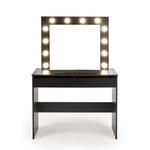 Kép 3/3 - HOLLYWOOD fésülködőasztal, szín: fekete