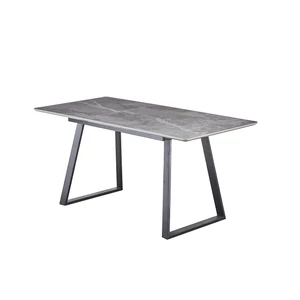 Firenze bővíthető étkezőasztal, szürke szinterezett kőlap (120–160 cm)