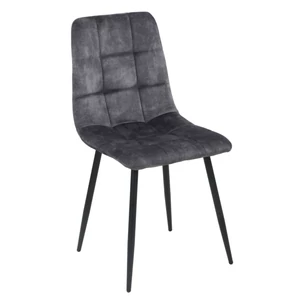 Modern szék velvet bársony szövettel (sötétszürke)