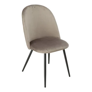 Steppelt hátú szék, szürke bársony