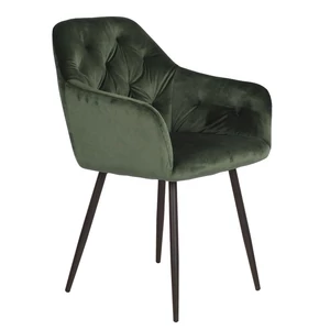 Karfás szék, zöld bársony