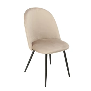 Steppelt hátú szék, latte bársony