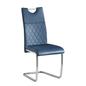 Remi szánkótalpas étkezőszék (kék bársony)