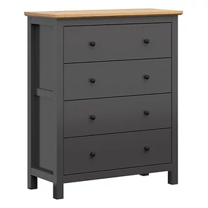 Hesen 4 fiókos komód (KOM4S/12/10) (grafit)