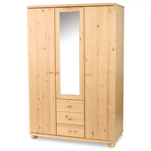 Claudia 3 ajtós 3 fiókos tükrös nagyszekrény