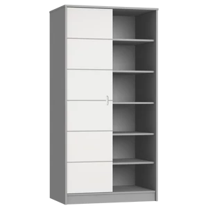 Alda selyemszürke 2 osztású szekrény