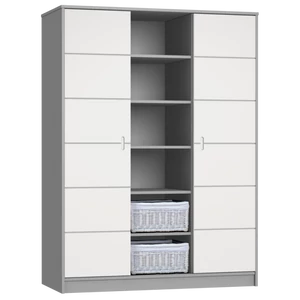 Alda selyemszürke 3 osztású szekrény