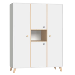 Colette fehér 3 osztású szekrény