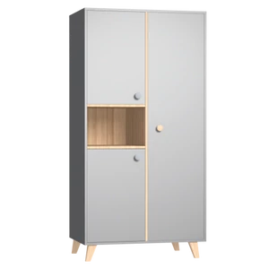 Colette szürke 2 osztású szekrény