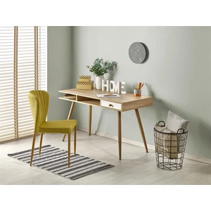 B34 íróasztal, szín: sonoma tölgy/fehér