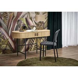 B51 íróasztal, szín: fekete/natúr