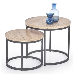 Oreo dohányzóasztal, san remo tölgy - fekete