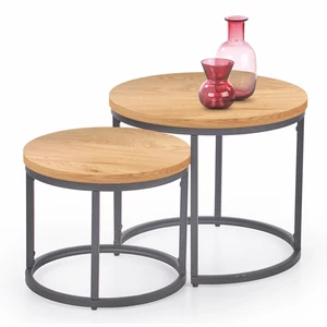 Otília dohányzóasztal, arany tölgy - fekete