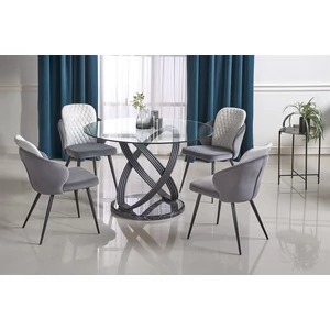 Optico kör alakú üveg étkezőasztal (122*77)