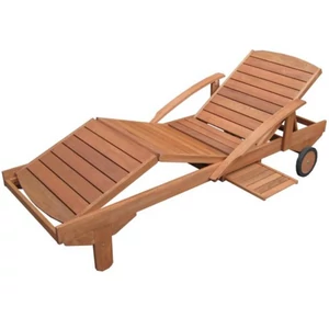 Era prémium fa napozóágy újságtartó polccal és kerékkel