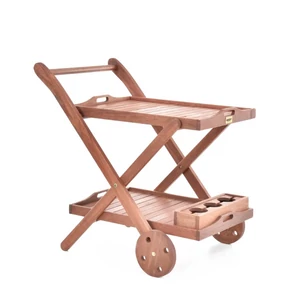 Serving zsúrkocsi meranti fából