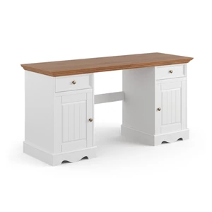 Brigitte nagy íróasztal fehér-tölgy