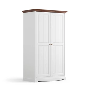 Brigitte szekrény 11 fehér-dió