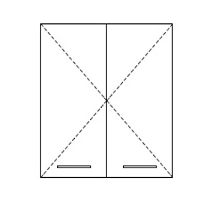 Trend felső szekrény zárt 60