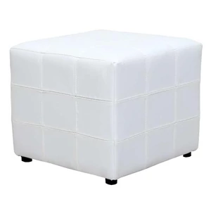 Niki new puff, fehér textilbőr