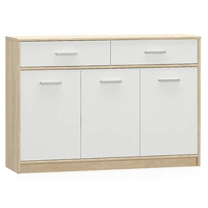 Teyo nagy komód, sonoma tölgy - fehér (3D2S)