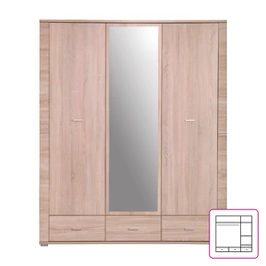 Tükrös szekrény typ 2, sonoma tölgy, GRAND