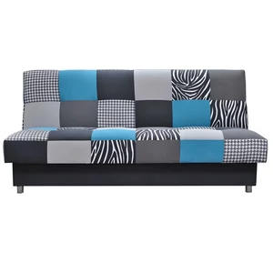 Kanapé ágyfunkcióval és ágyneműtartóval, szövet türkiz, ALABAMA