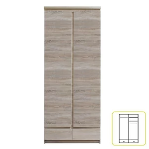 Akasztós szekrény 2D2S, tölgyfa sonoma, PANAMA 01TYP