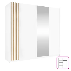 Szekrény, 2D-200, fehér/artisan tölgy, BAJADERO TYP 2