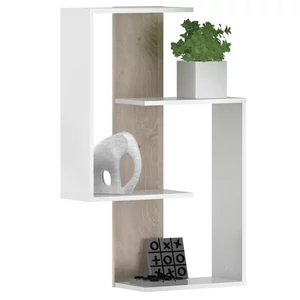 Fali polc, fehér/sonoma tölgy, VALPA