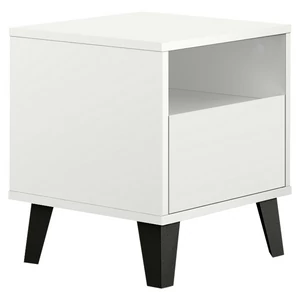 Éjjeliszekrény, fehér, BOGAN NEW 1S