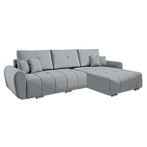 Univerzális ülőgarnitúra, világosszürke szövet, LONGA ROH