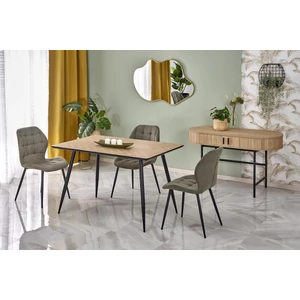 BERTO asztal, téglalap alakú, szín: természetes tölgy/fekete (120*80)