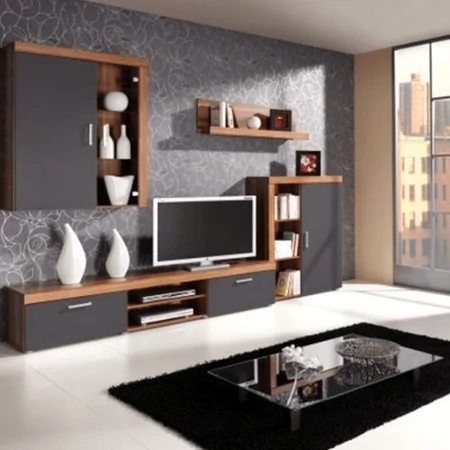 Cheris elemes bútorcsalád (szilva/szürke grafit) - nappali