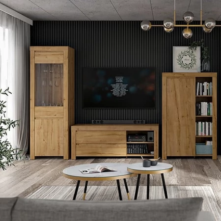  Holten elemes bútorcsalád - waterford tölgy (BRW) - nappali, hálószoba, előszoba