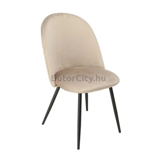 Steppelt hátú szék, latte bársony