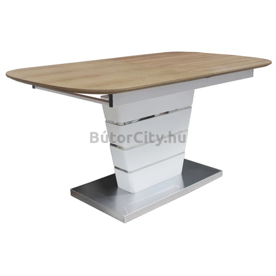 Peru bővíthető étkezőasztal, ovális asztallappal