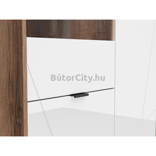 Forn vitrines komód (REG2D1W) (delano tölgy korpusz/választható front)