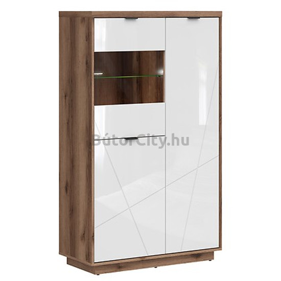 Forn vitrines komód (REG2D1W) (delano tölgy korpusz/választható front)