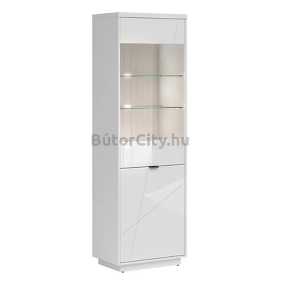 Forn vitrin (REG1D1W) (fehér korpusz/magasfényű fehér front)