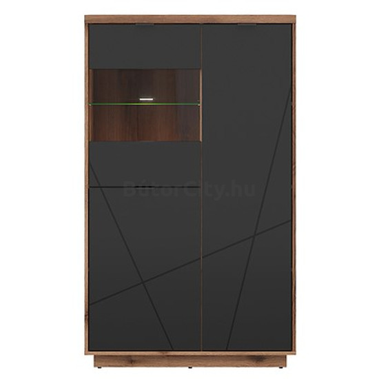 Forn vitrines komód (REG2D1W) (delano tölgy korpusz/választható front)